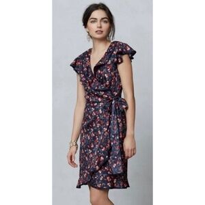 Anthropologie Hi There From KAREN WALKER Cereja Dress Cherry Print Ruffle 12